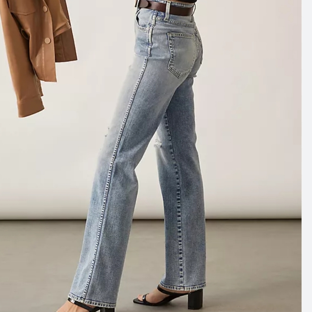 A M O Women's Jeans Willa Slim Flare Wander Color High Rise